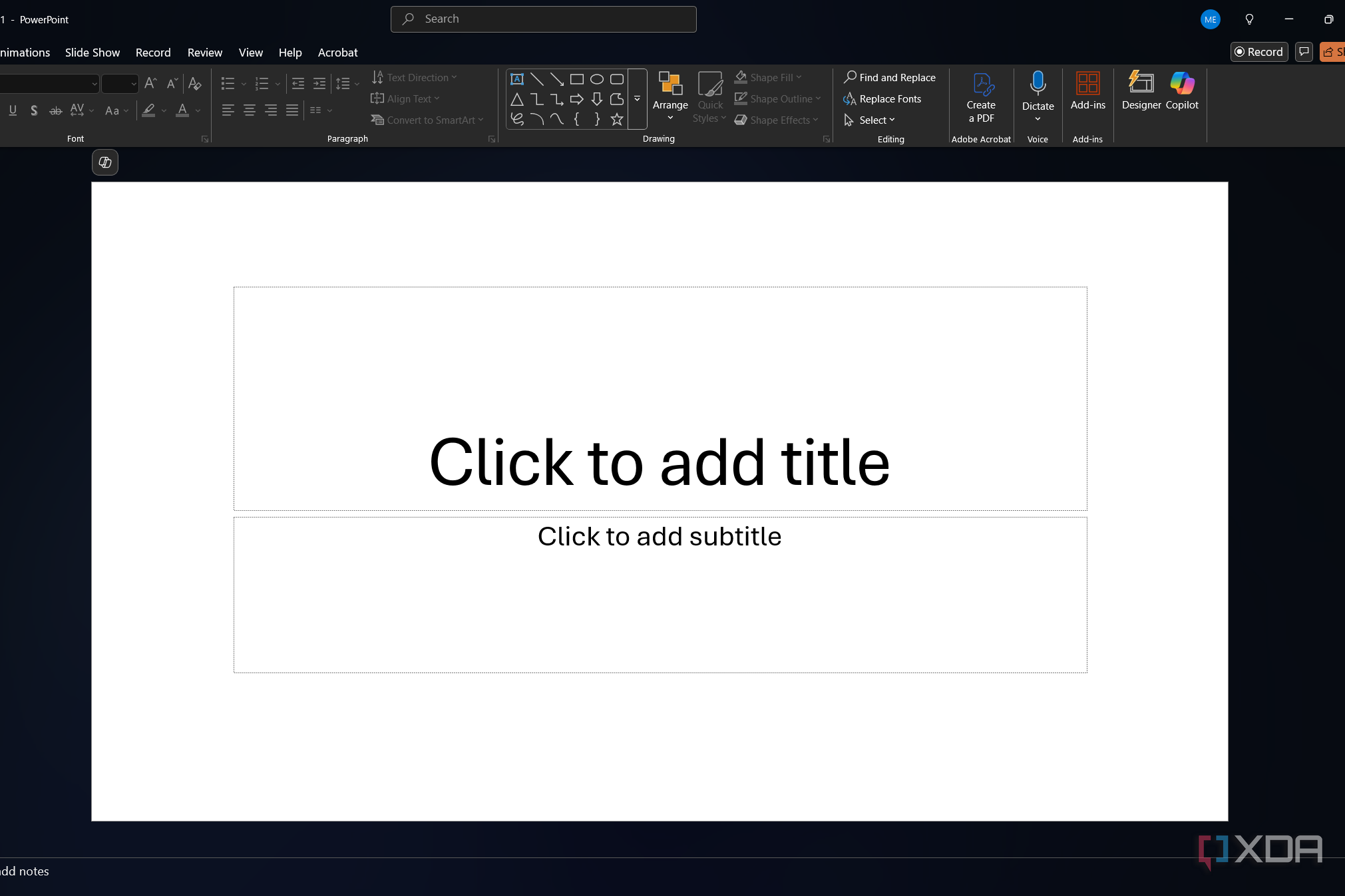 powerpoint in dark mode
