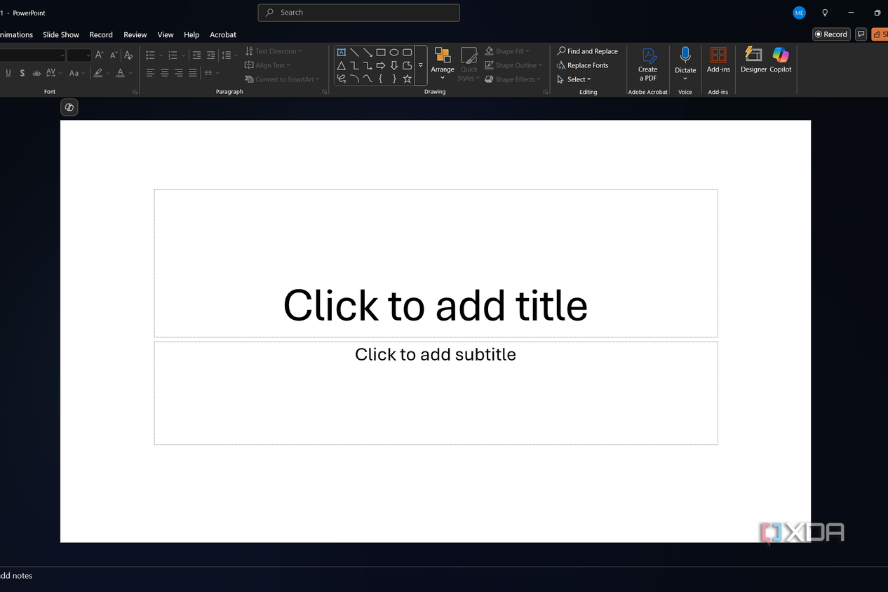 powerpoint in dark mode