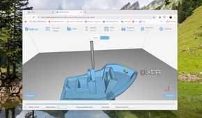 Previewing the 3D model sliced in SelfCAD