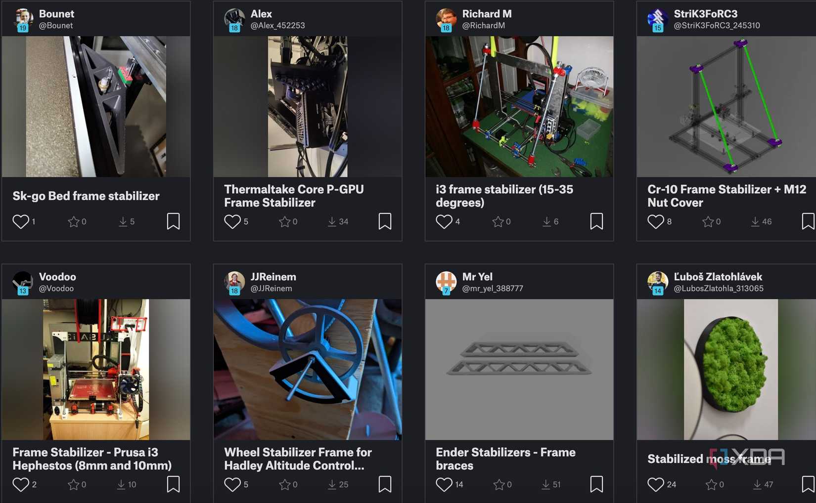 Print braces for stability
