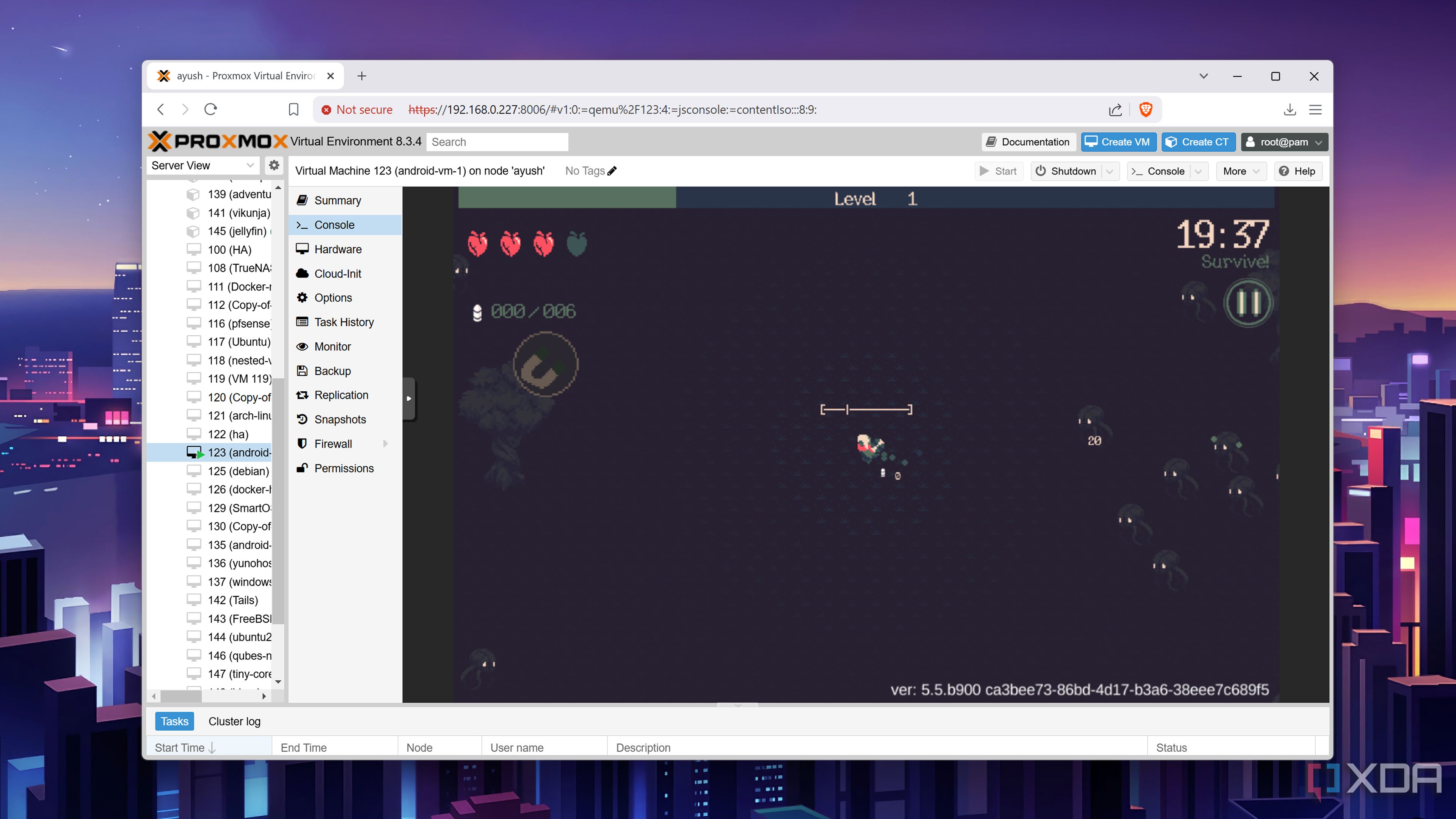 Running 20 Minutes Till Dawn on a Bliss OS VM