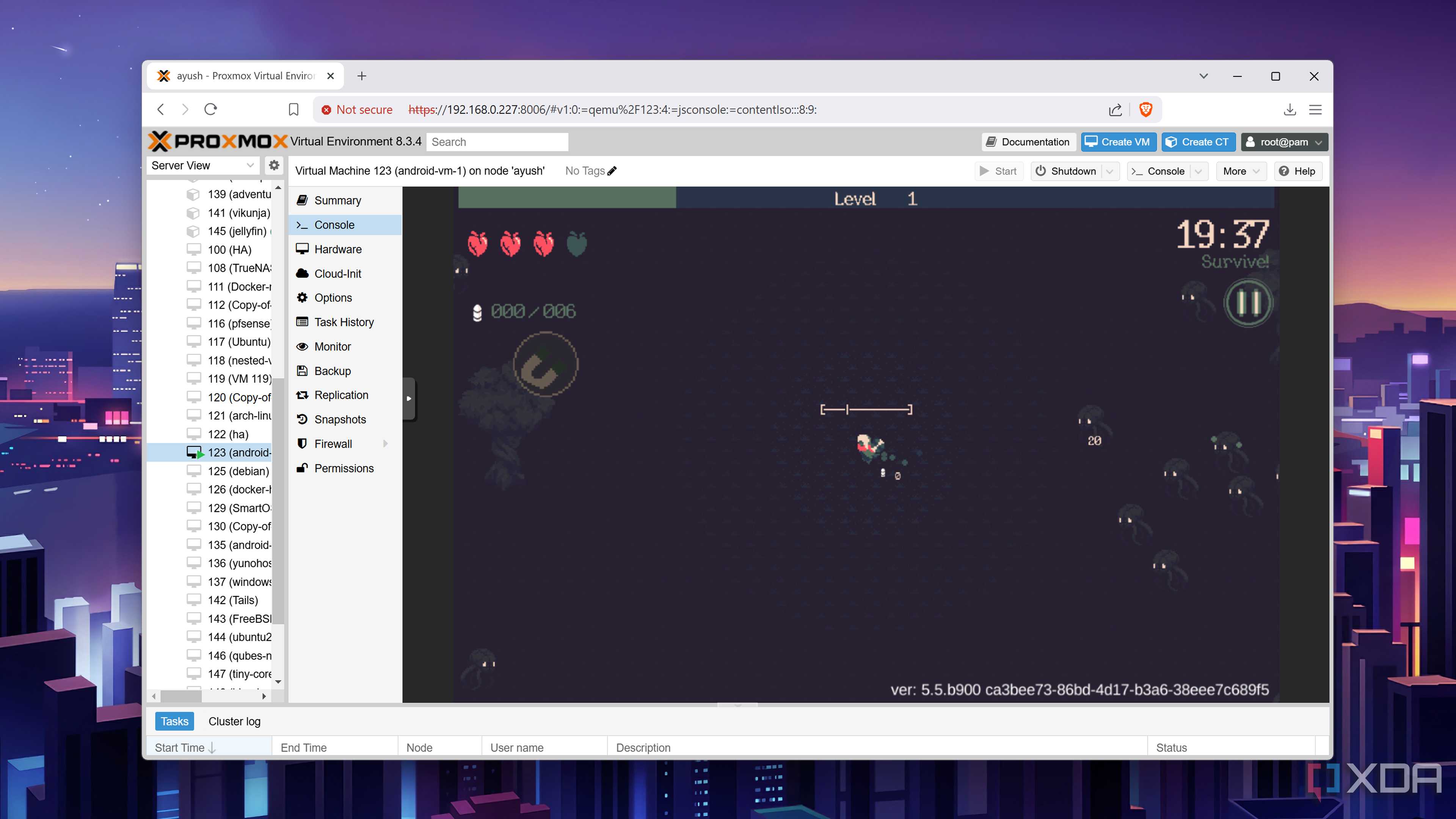 Running 20 Minutes Till Dawn on a Bliss OS VM