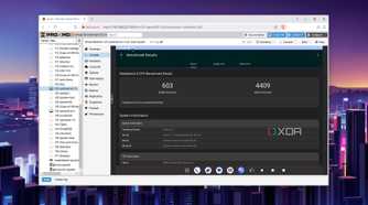 The Geekbench 6 benchmark scores of the Bliss OS VM