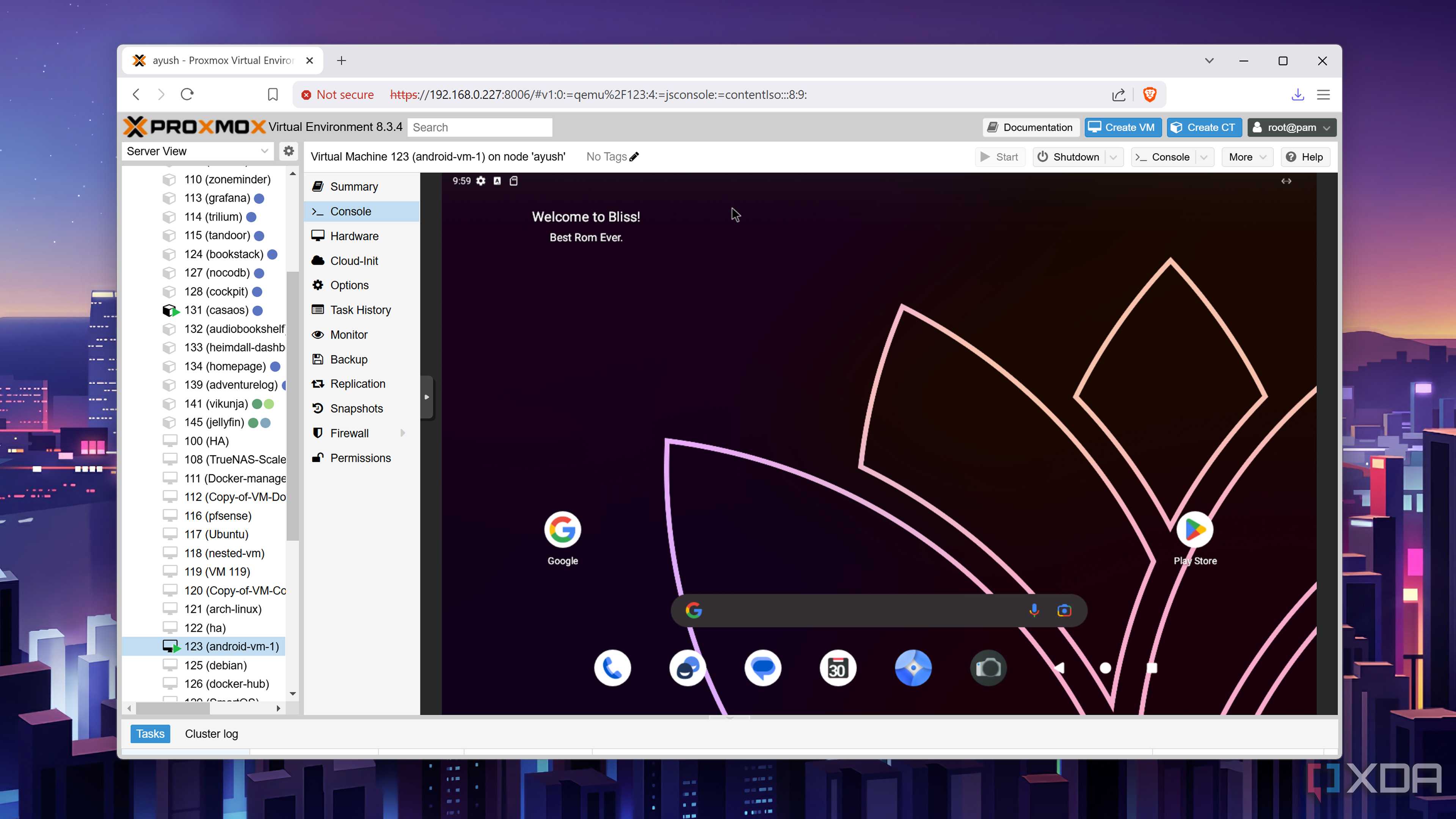Running Bliss OS on Proxmox