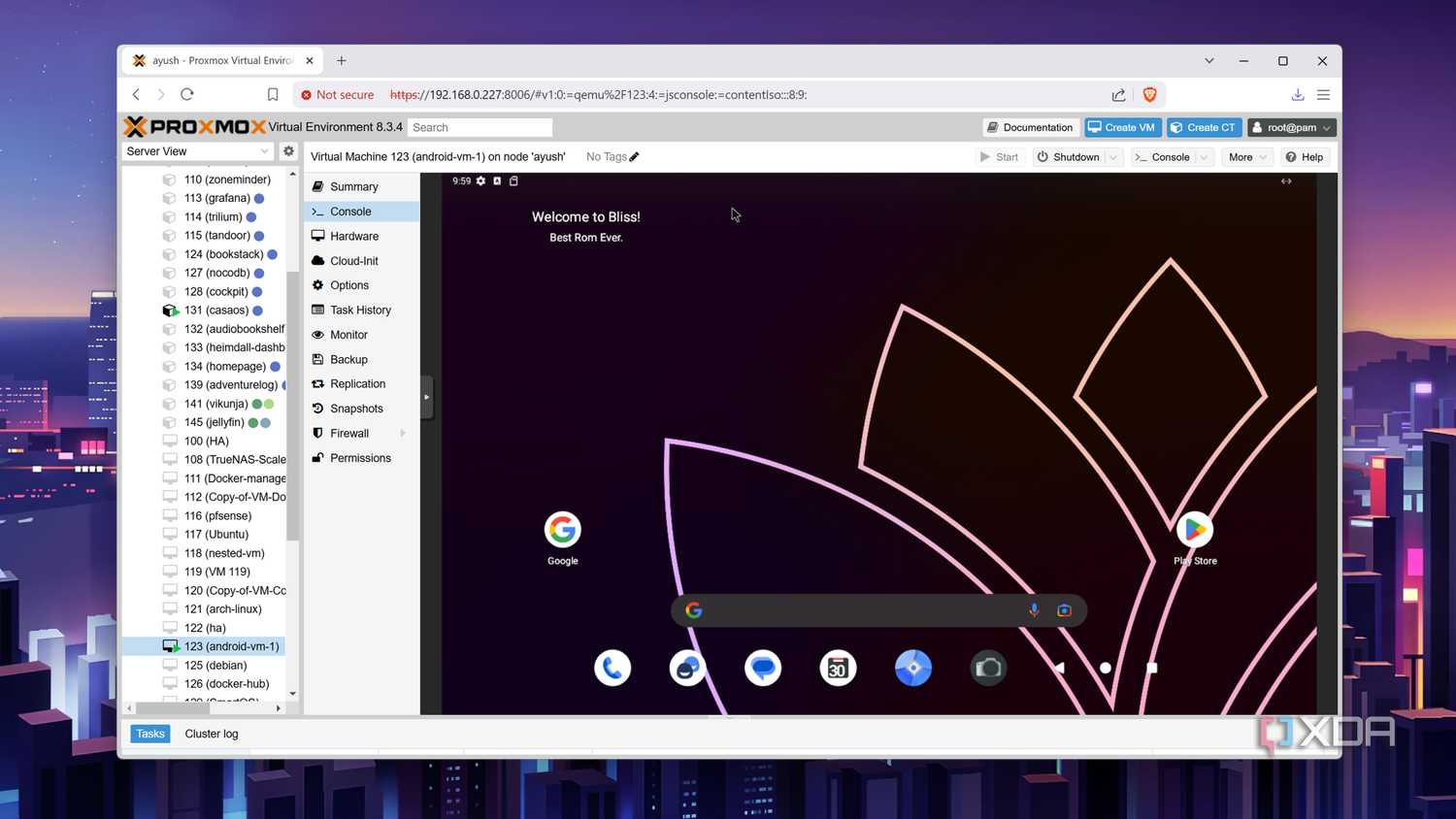Running Bliss OS on Proxmox