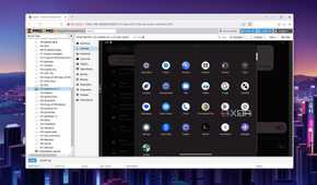 The Bliss OS UI with fixed colors
