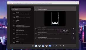 The Bliss OS settings apps with the Gesture Controls shown