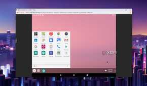 The different Home layout on the Android-x86 VM