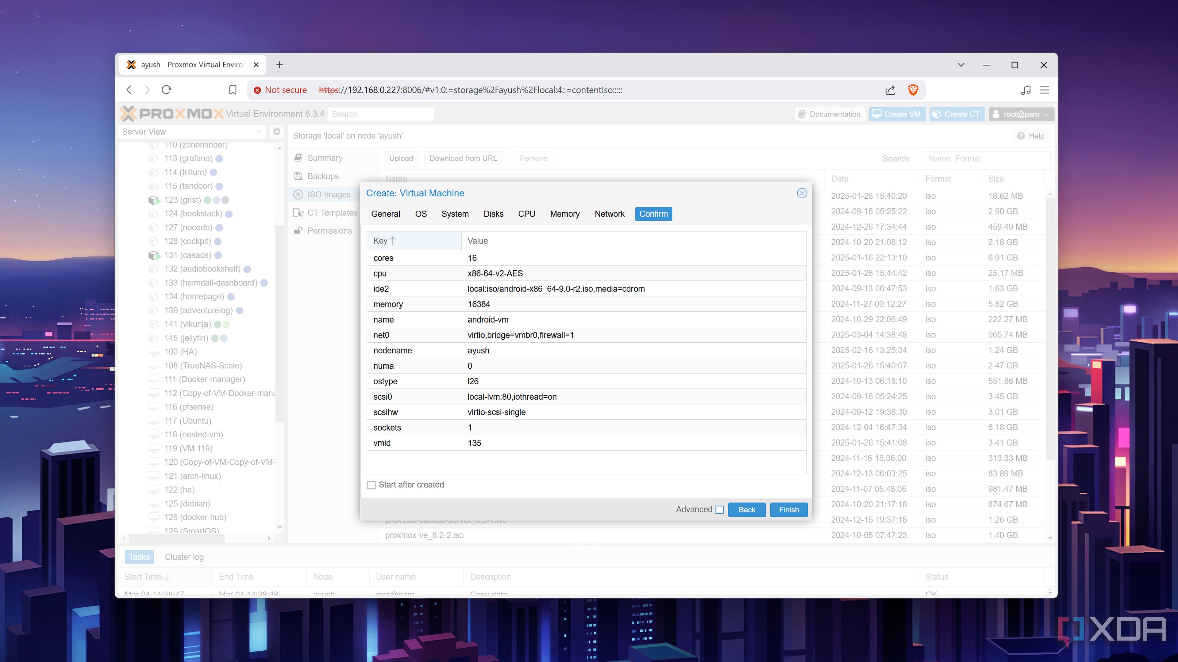 Creating a VM for Android-x86 in Proxmox