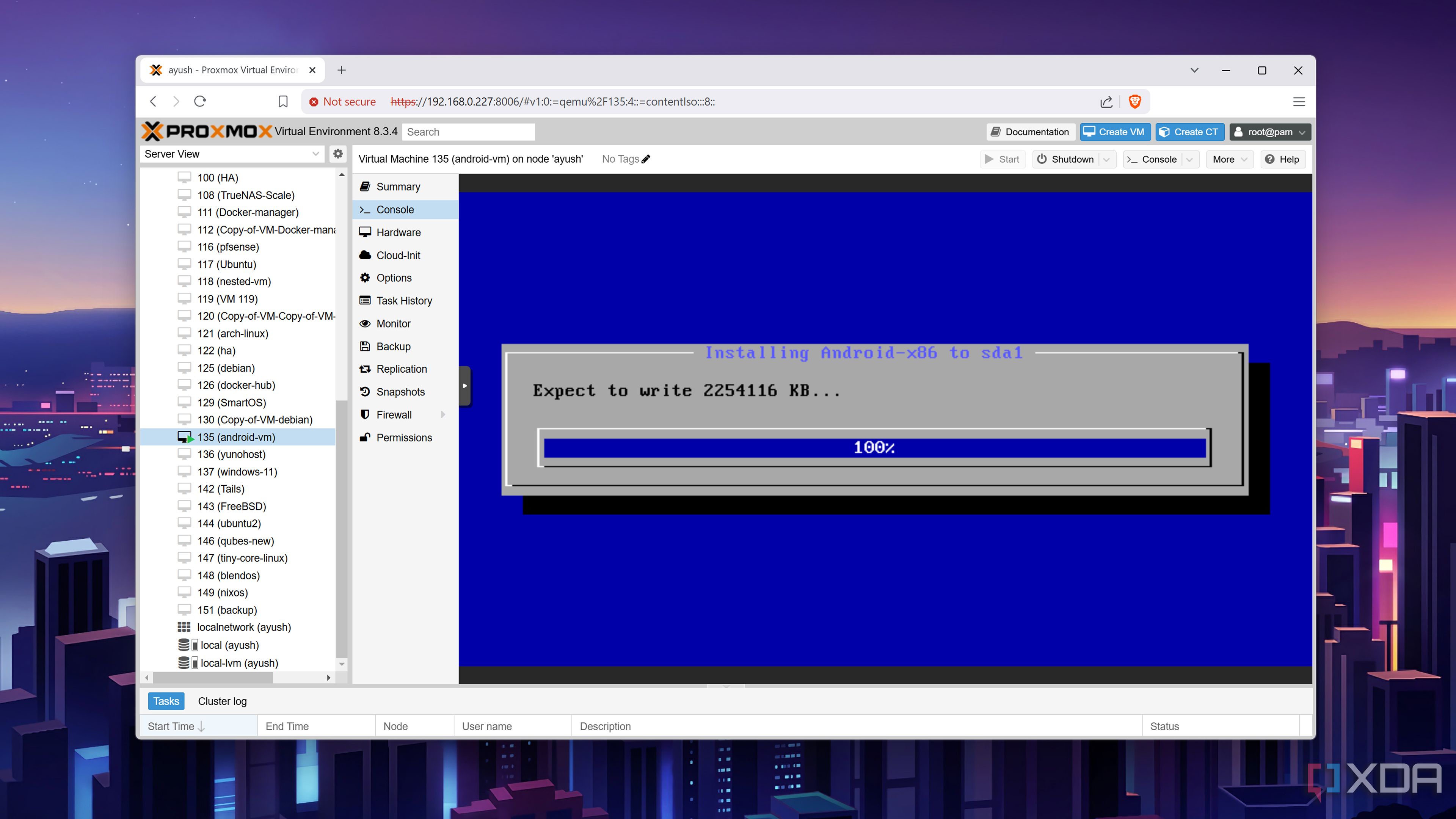 Installing Android-x86 on a Proxmox VM