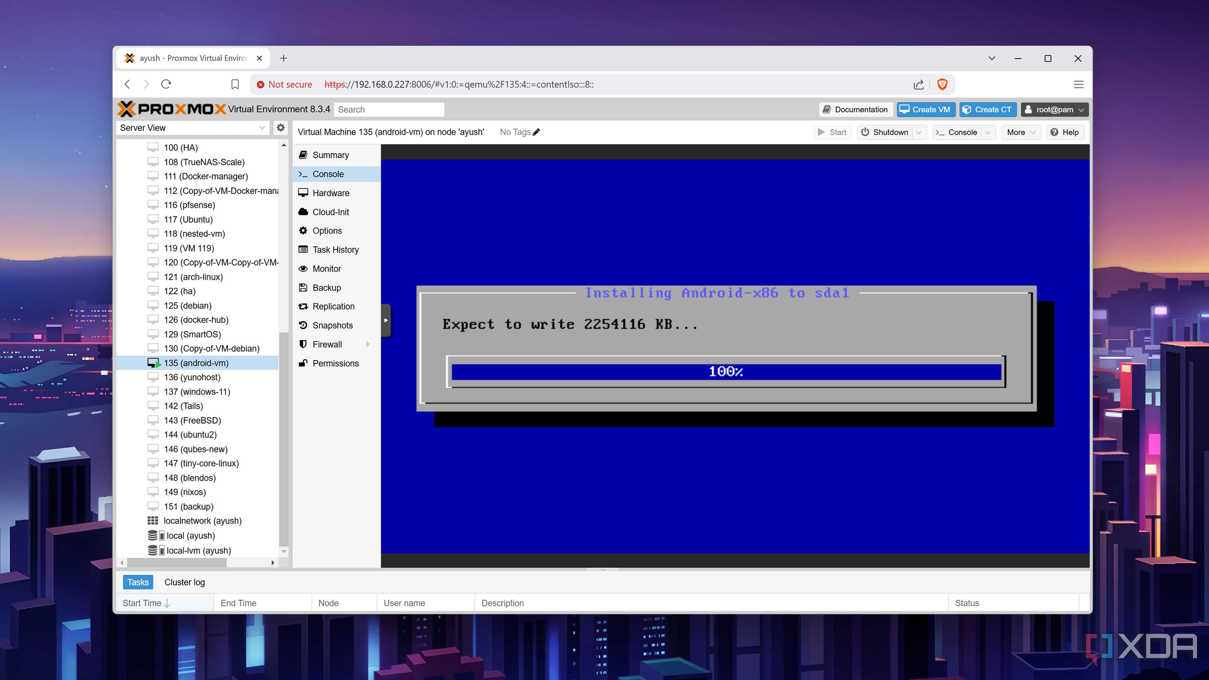 Installing Android-x86 on a Proxmox VM