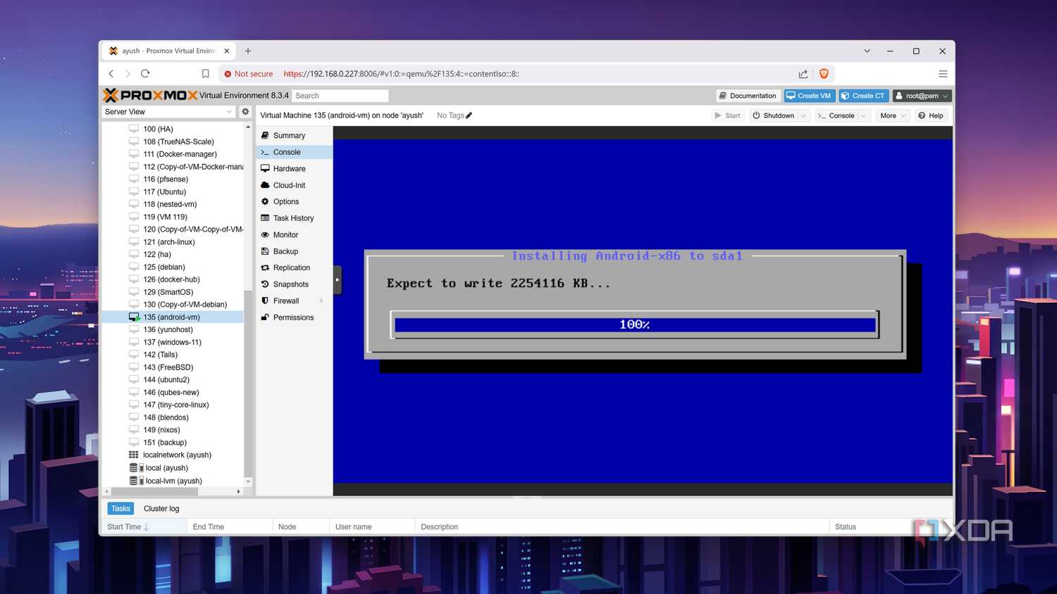 Installing Android-x86 on a Proxmox VM