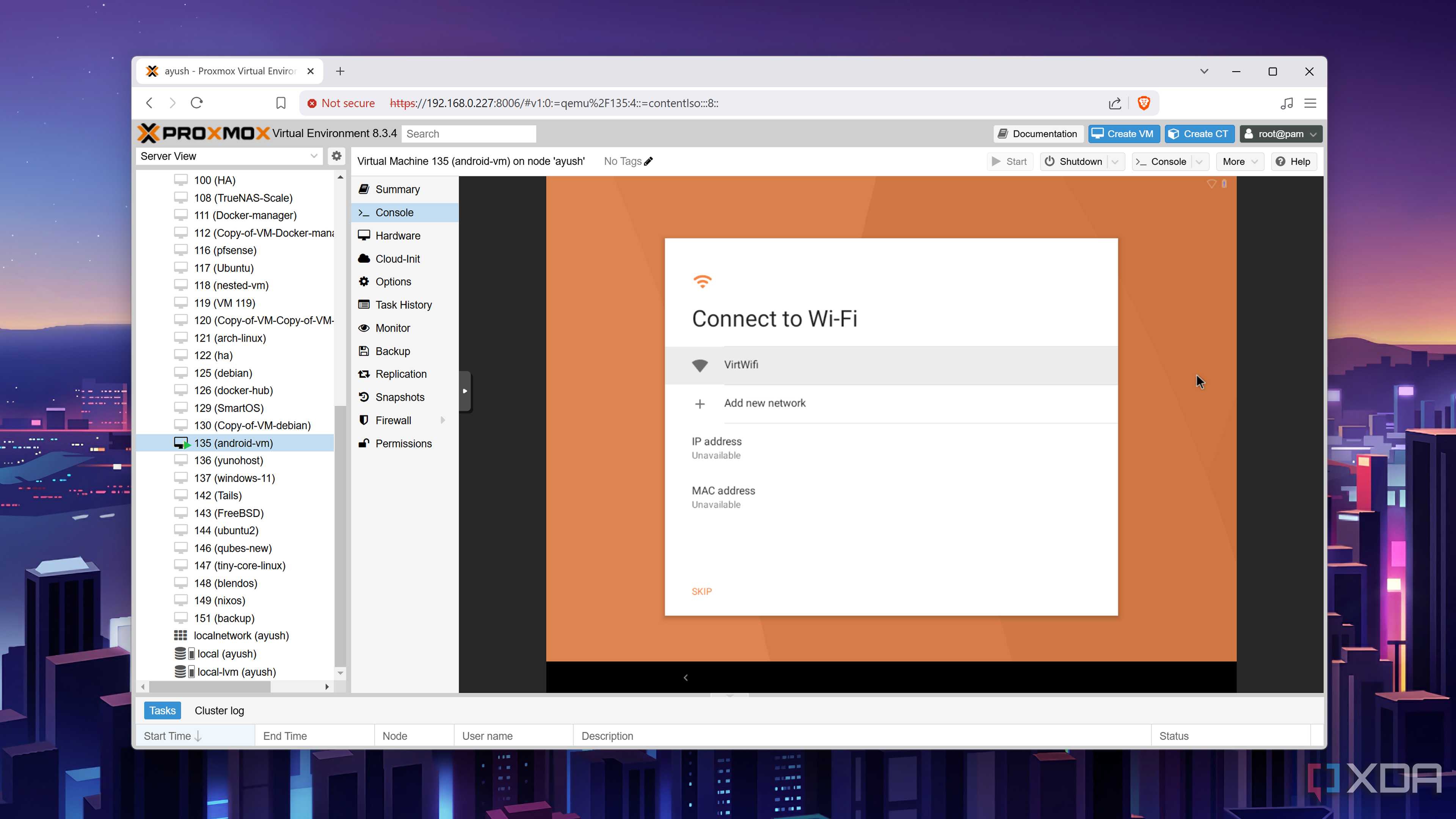 Connecting to Wi-Fi on the Android-x86 VM