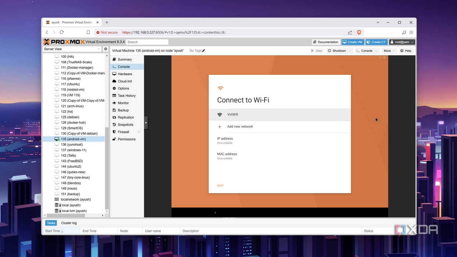Connecting to Wi-Fi on the Android-x86 VM