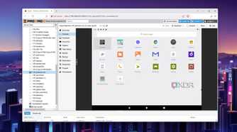 The apps with the inverted colors on the Android-x86 VM