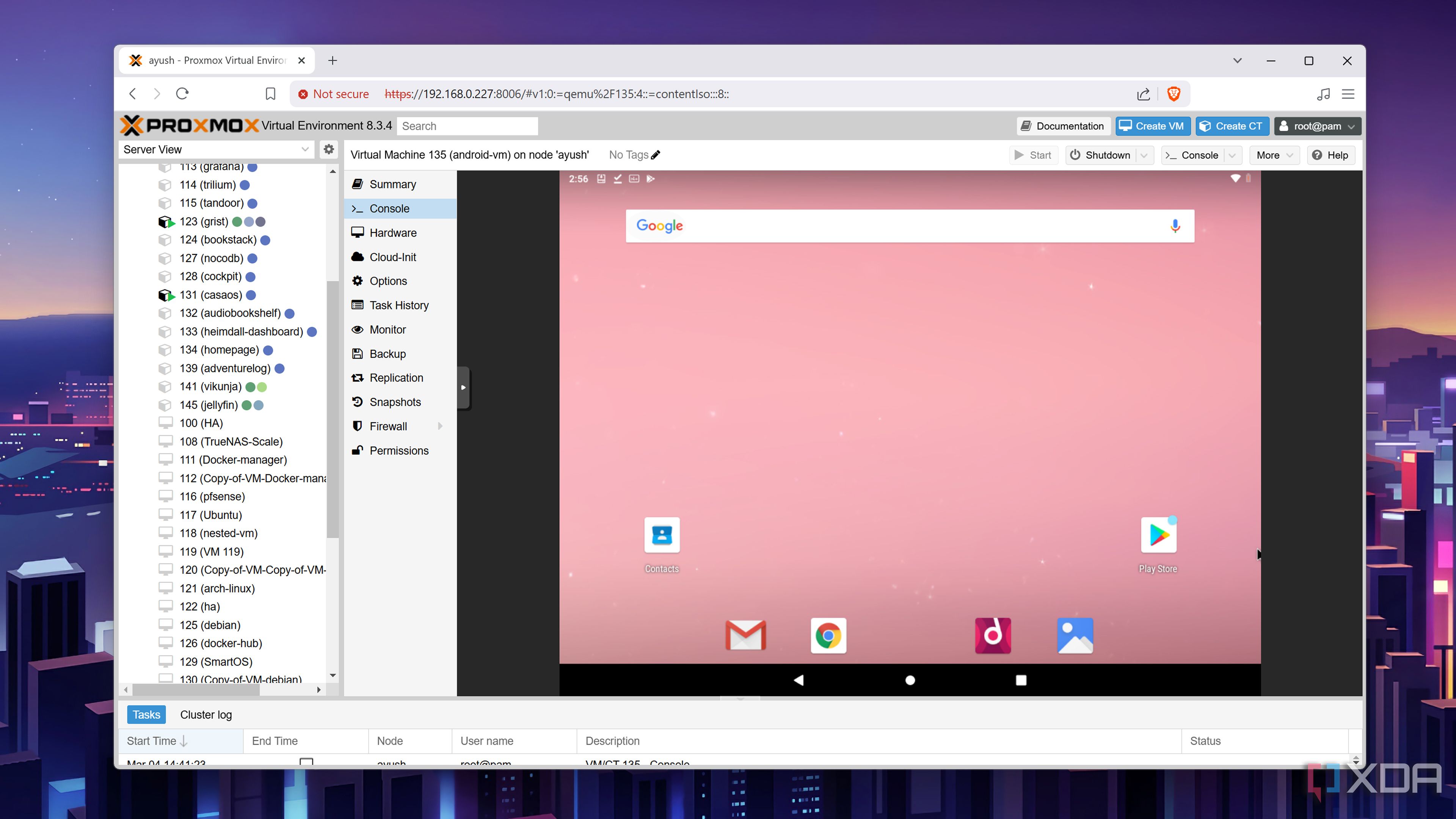 I tried running Android VMs inside Proxmox