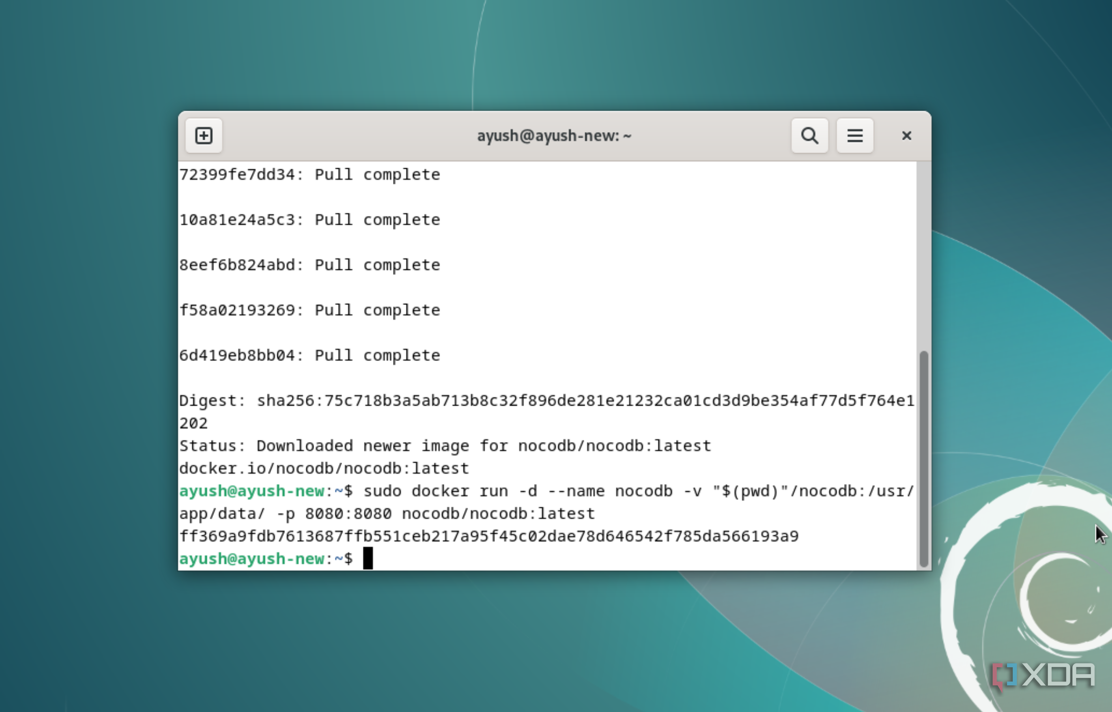 Docker pull command from Promox