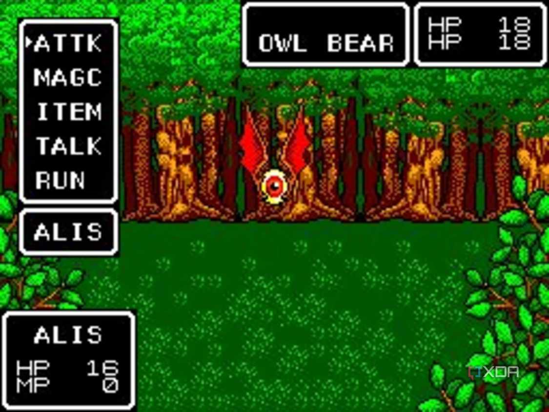A screenshot of an Owl bear enemy.