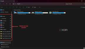 Quick Access section File Explorer