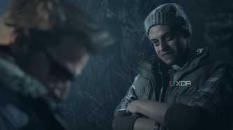 A screenshot from the game "Until Dawn", showing Rami Malek as Josh Washington.