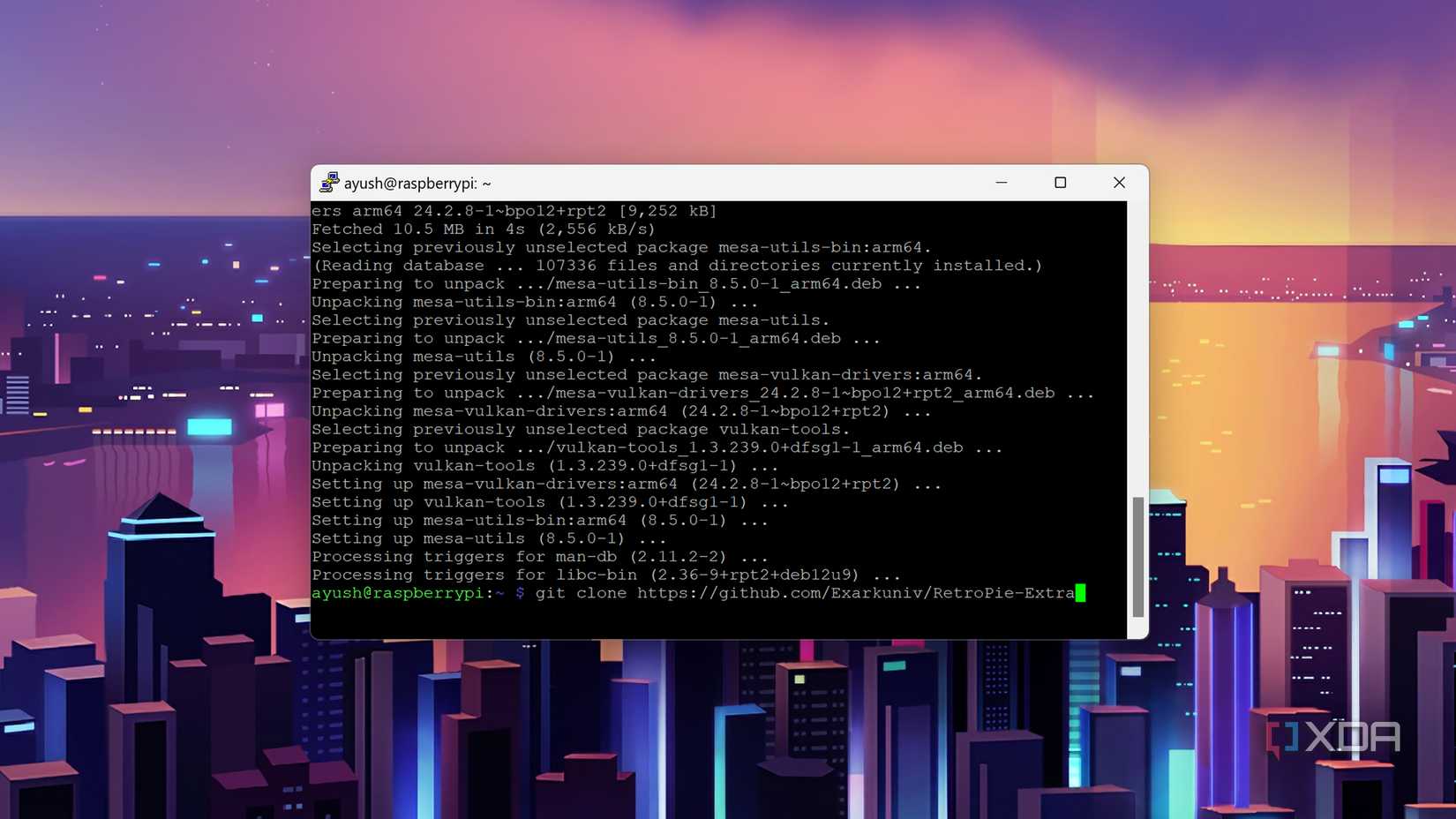 Cloning the Retropie Extra repo