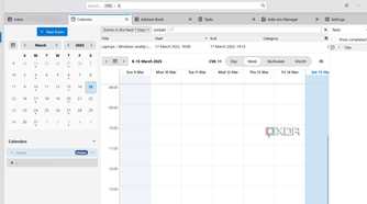 Thunderbird calendar weekly