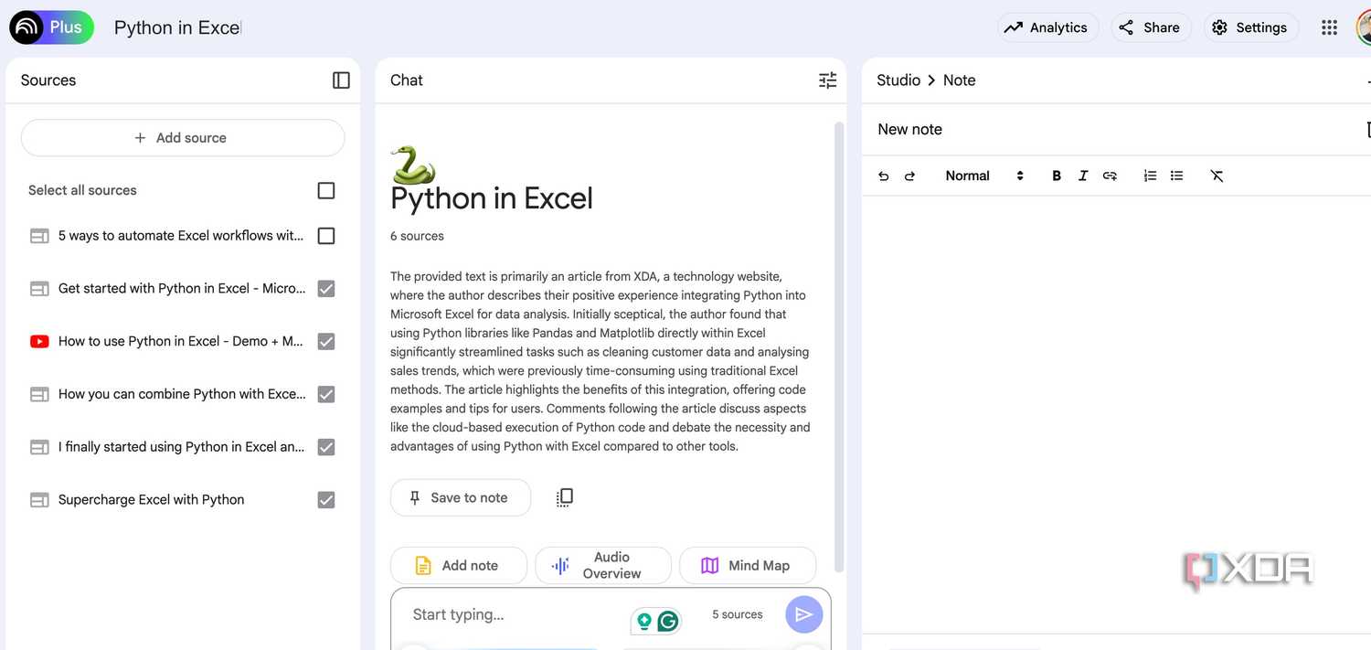 Add a note in NotebookLM