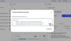 Audio overview in NotebookLM