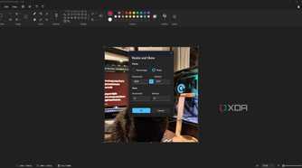 resizing an image in paint