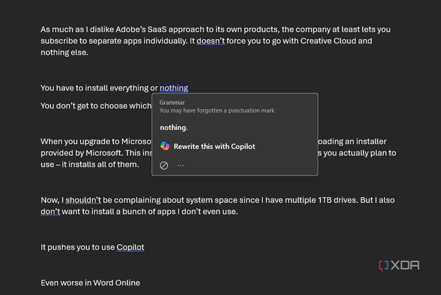 a prompt to rewrite with copilot in word