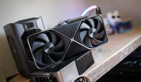 An image of the Nvidia GeForce RTX 5090 graphics card sitting on a shelf.