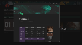 schedule template in notion