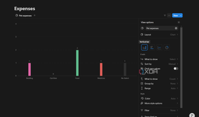 selecting view options for a notion database