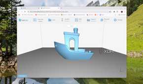 A 3D model openned in SelfCAD slicer