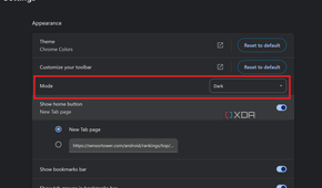 setting dark mode in chrome