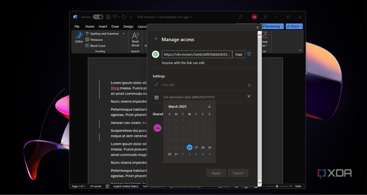 Setting-expiration-date-for-link-sharing-in-Word