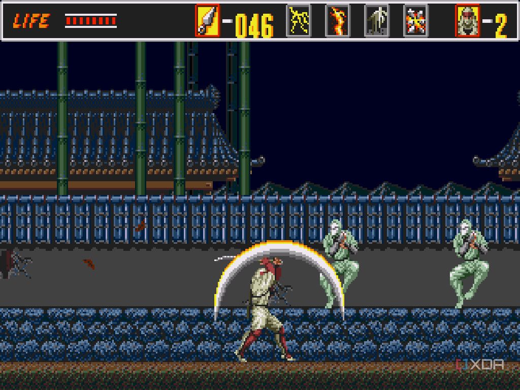 The player using a special ability to fight enemies.