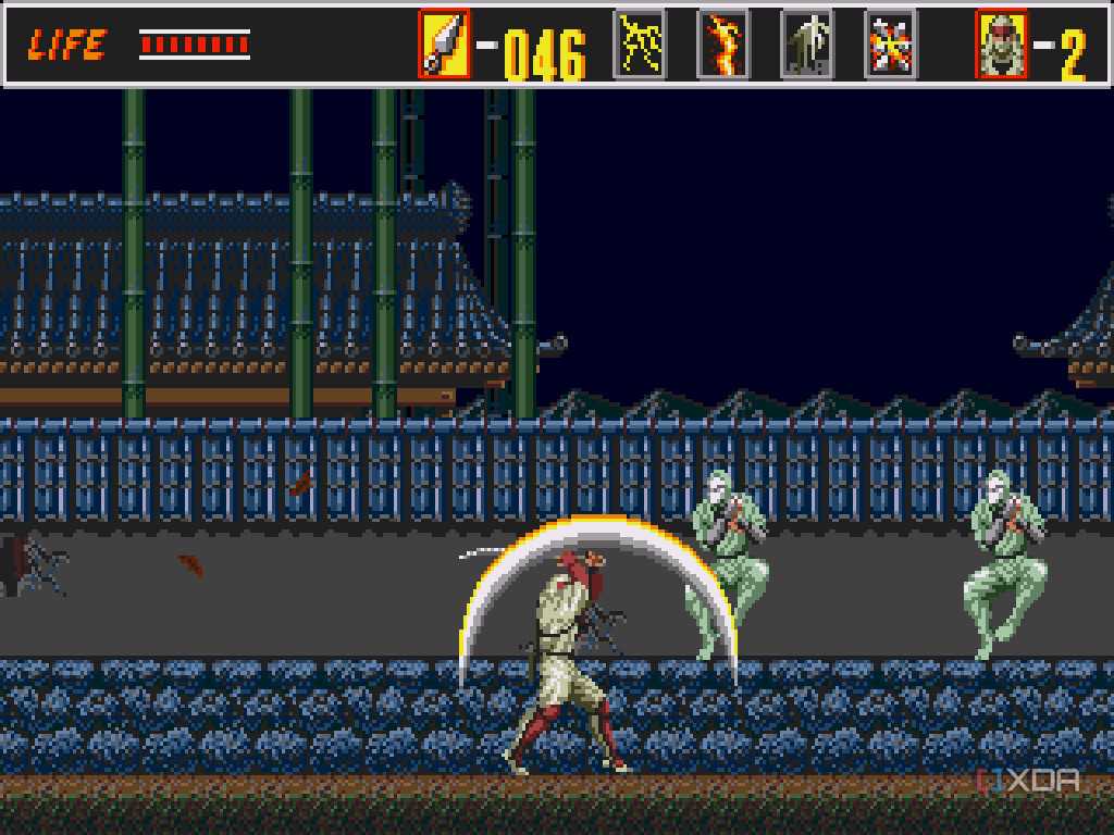 The player using a special ability to fight enemies.