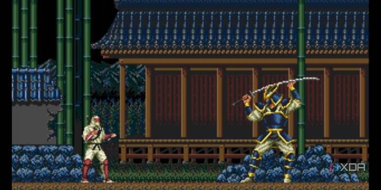 A player fighting a boss.
