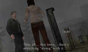 An in-game screenshot from the game Silent Hill 2, showing an in-game cutscene.