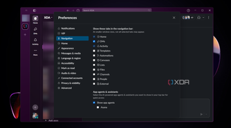 Slack-navigation-settings