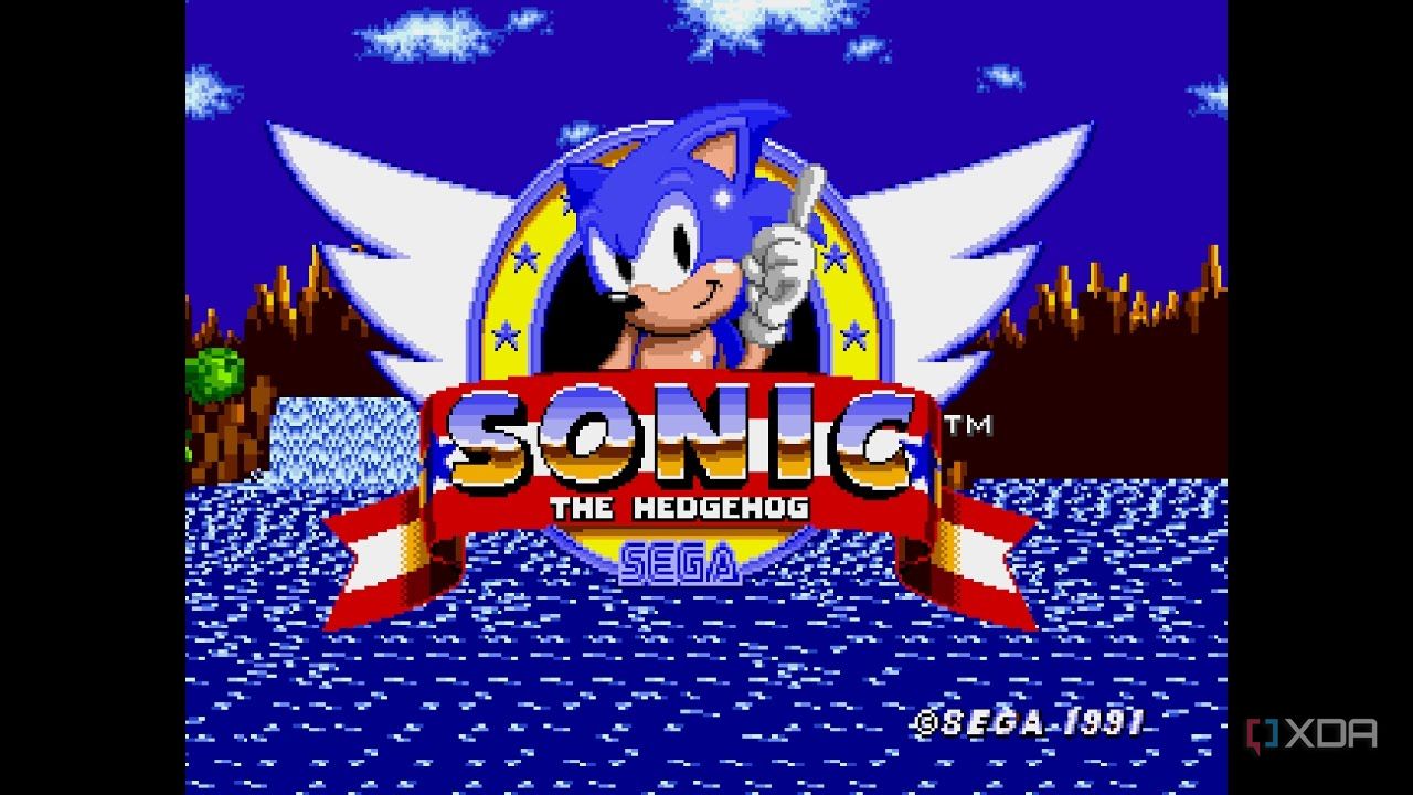 A screenshot of the Sonic the Hedgehog title screen.