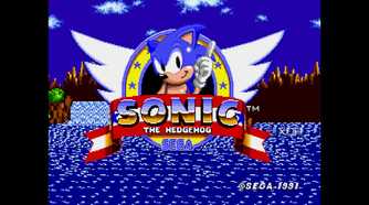 A screenshot of the Sonic the Hedgehog title screen.