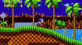 A screenshot of one of the first levels from Sonic the Hedgehog.