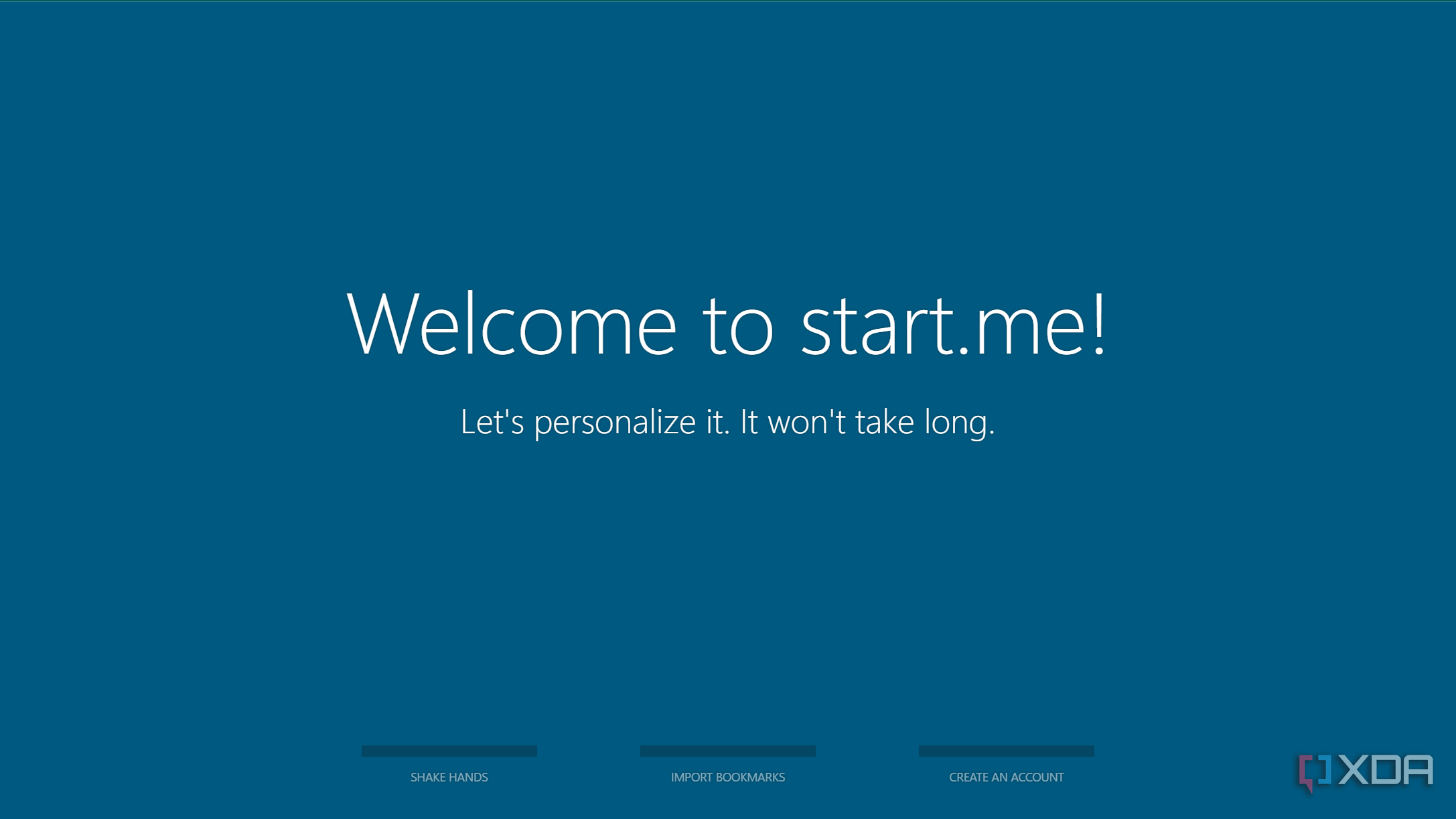 start me welcome page