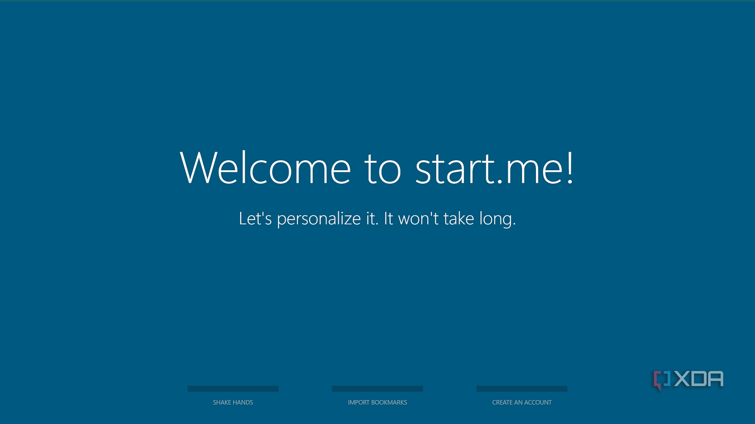 start me welcome page