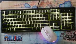Mouse and Keyboard sitting on mousepad
