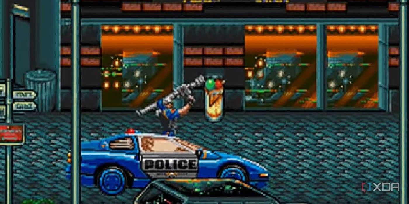 A screenshot of one of the special skills from Streets of Rage.