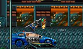 A screenshot of one of the special skills from Streets of Rage.