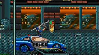 A screenshot of one of the special skills from Streets of Rage.